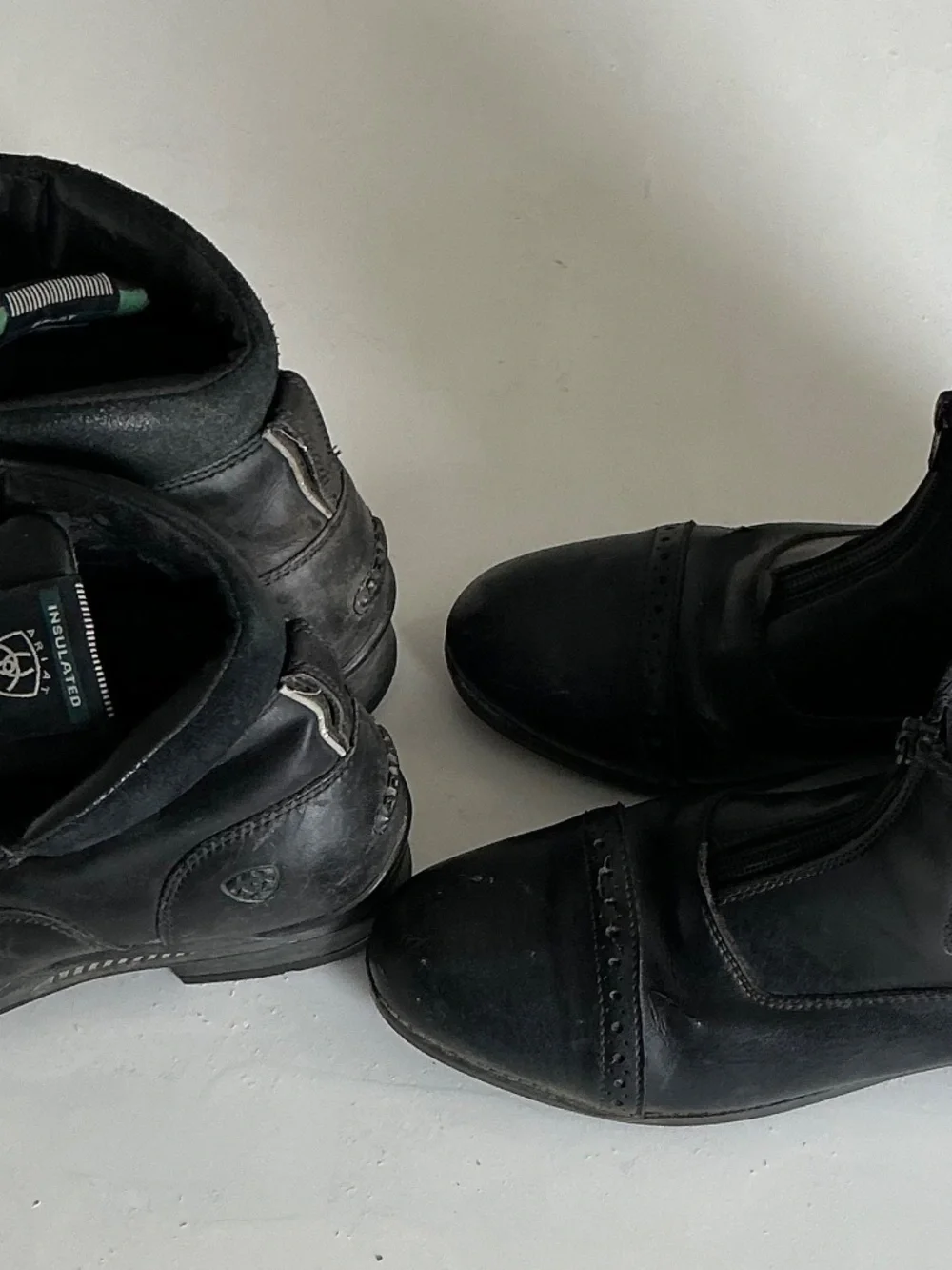Ariat horseback riding boots one set waterproof  Size 3 and LS h/br  size 5c